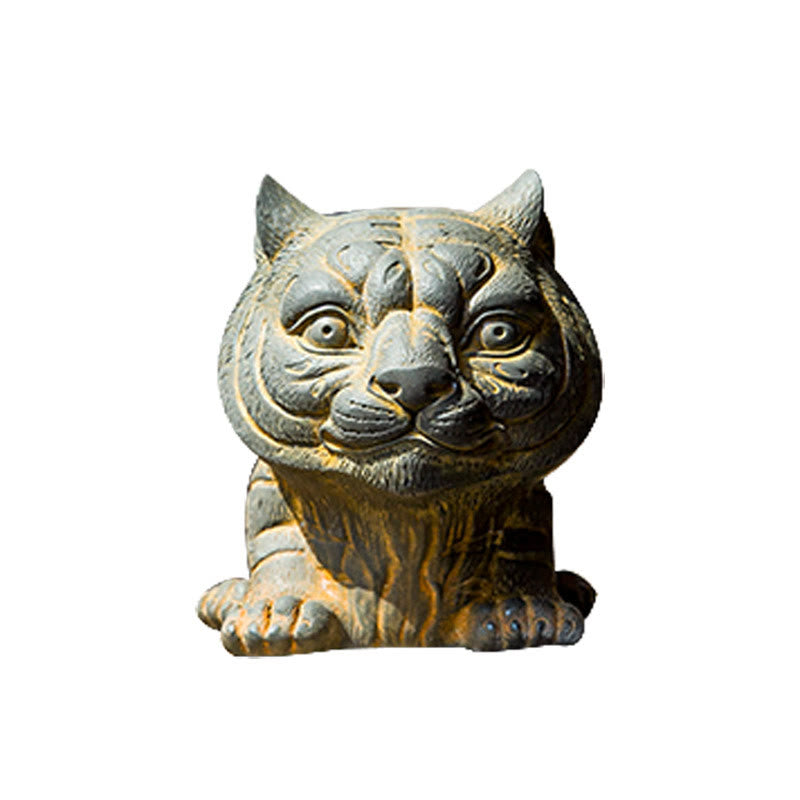 Handgemachte spirituelle Statue aus Tigereisenpulver, 9 cm