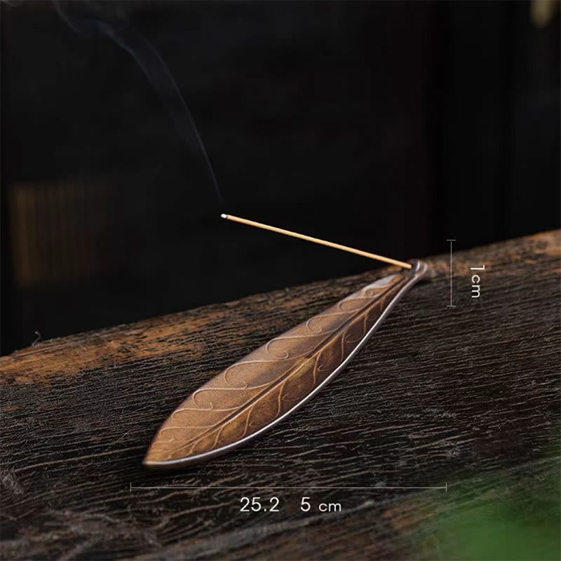 Handgefertigter Keramik-Weidenblatt-Räucherbrenner zur Heilung