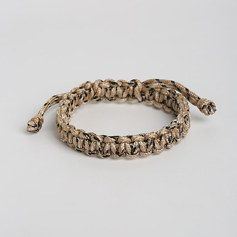 Handgemachtes buntes geflochtenes Buddha-Armband aus Seil