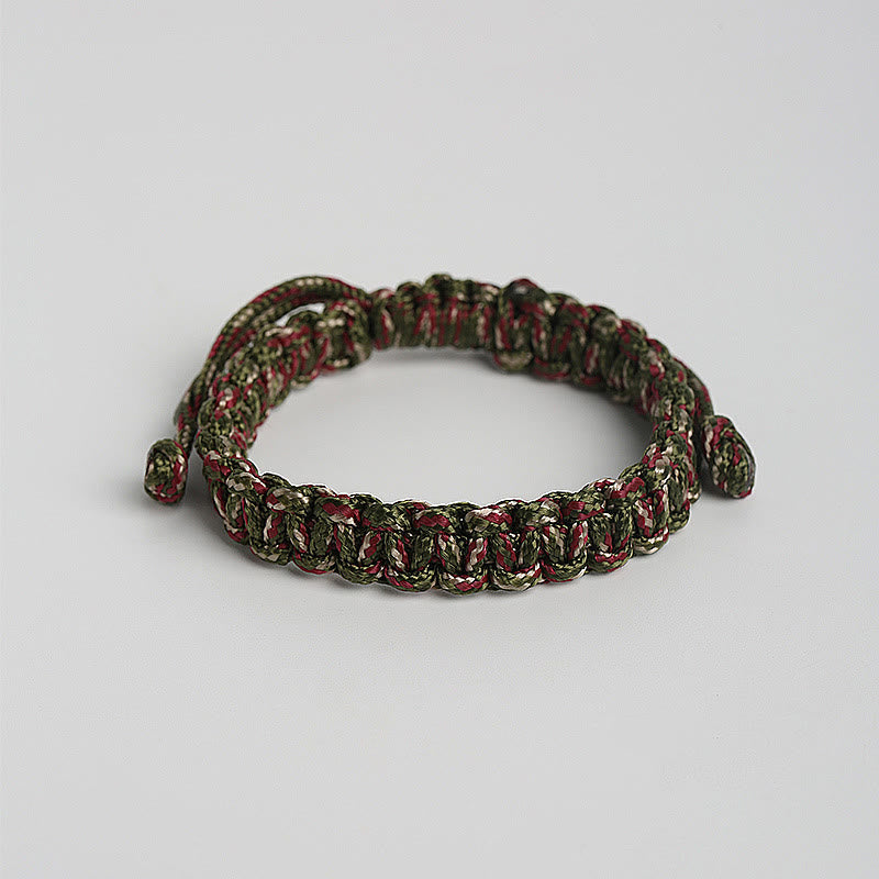 Handgemachtes buntes geflochtenes Buddha-Armband aus Seil