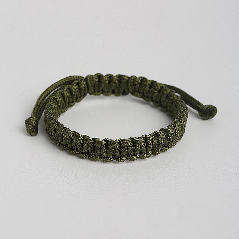 Handgemachtes buntes geflochtenes Buddha-Armband aus Seil