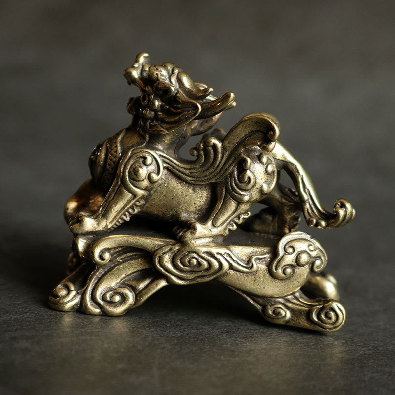 Handgemachte Feng Shui PiXiu-Dekoration aus Kupfer für Reichtum und Glück