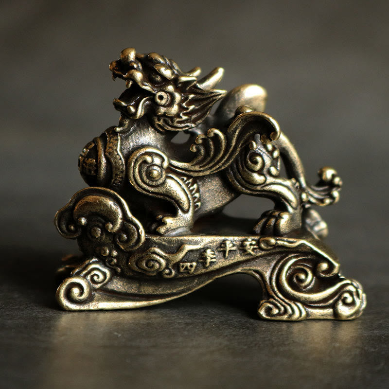 Handgemachte Feng Shui PiXiu-Dekoration aus Kupfer für Reichtum und Glück