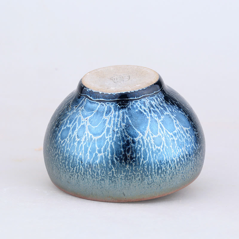 Handgefertigte Jian Zhan Keramik-Teetasse mit Drachenschuppen, 7,6 cm
