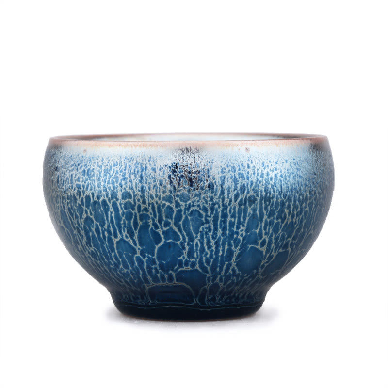 Handgefertigte Jian Zhan Keramik-Teetasse mit Drachenschuppen, 7,6 cm