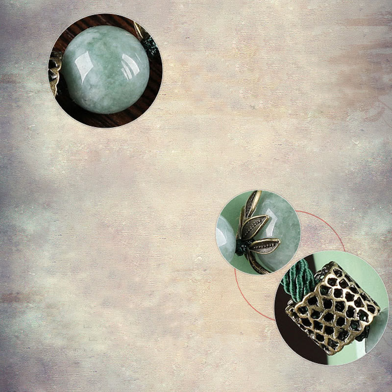 Handgefertigtes Glücksarmband aus grüner Jade | Wohlstand &amp; Wellness