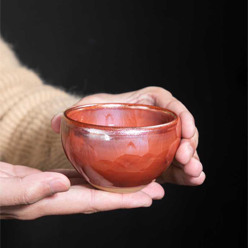 Handgefertigte Keramik-Teetasse im Lotus-Design für die Kung-Fu-Teezeremonie