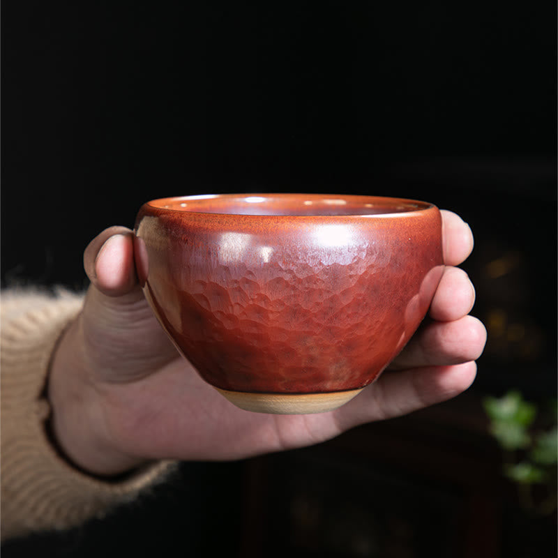 Handgefertigte Keramik-Teetasse im Lotus-Design für die Kung-Fu-Teezeremonie