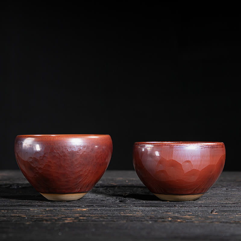 Handgefertigte Keramik-Teetasse im Lotus-Design für die Kung-Fu-Teezeremonie