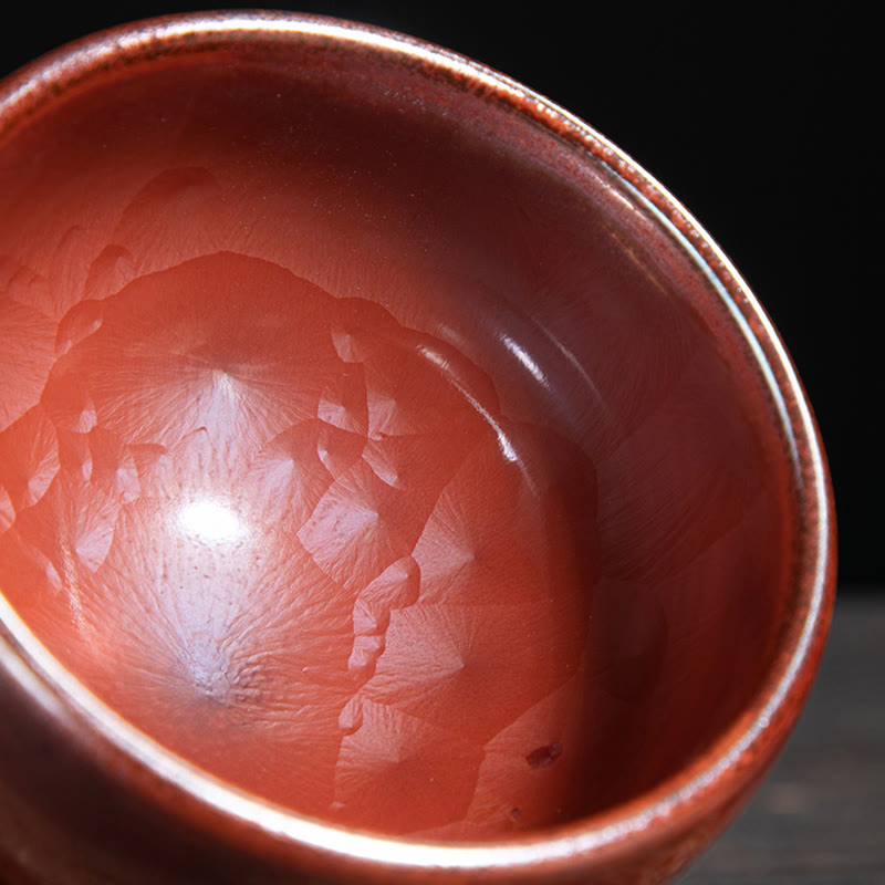 Handgefertigte Keramik-Teetasse im Lotus-Design für die Kung-Fu-Teezeremonie