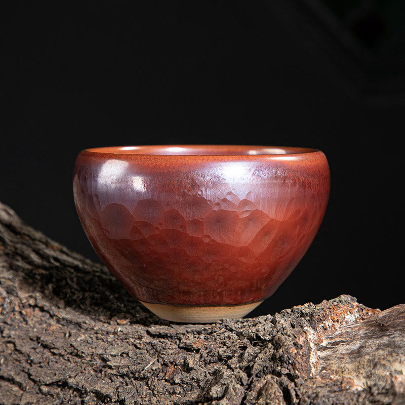 Handgefertigte Keramik-Teetasse im Lotus-Design für die Kung-Fu-Teezeremonie
