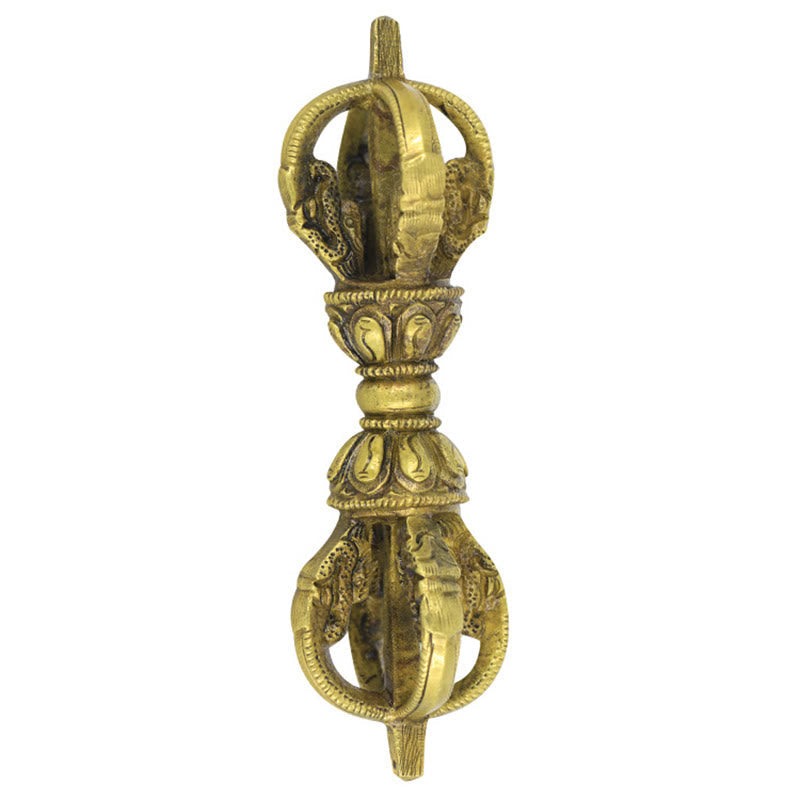 Handgemachte Nepal Fünf Zinken Vajra Dorje Meditation Kupfer Dekoration