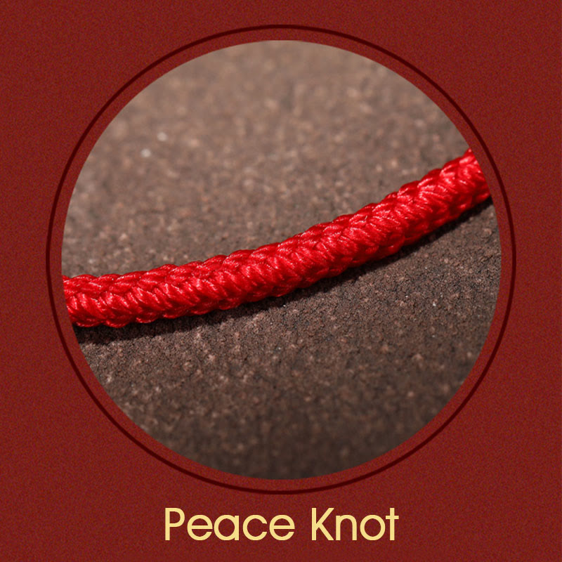 Handgefertigtes rotes Schnurarmband mit 999 Goldperlen und King Kong-Knoten zum Schutz