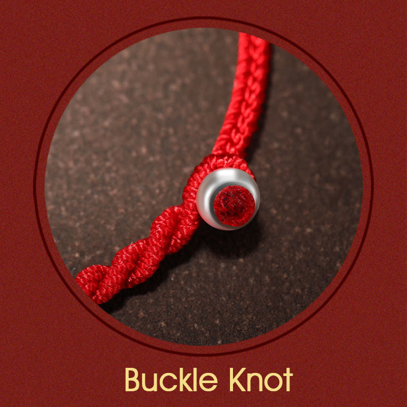 Handgefertigtes rotes Schnurarmband mit 999 Goldperlen und King Kong-Knoten zum Schutz