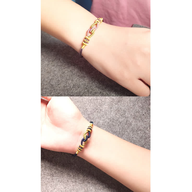 Handgefertigtes rotes Schnurarmband für Glauben und Stärke | Heilende Klänge