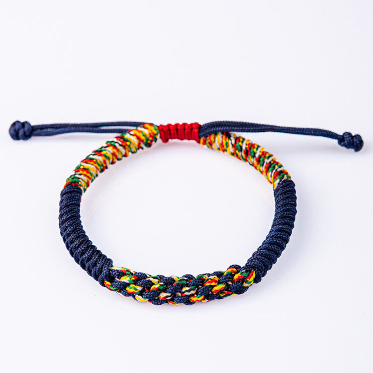 Handgefertigtes rotes Schnurarmband für Schutz und Glück, tibetischer Stil