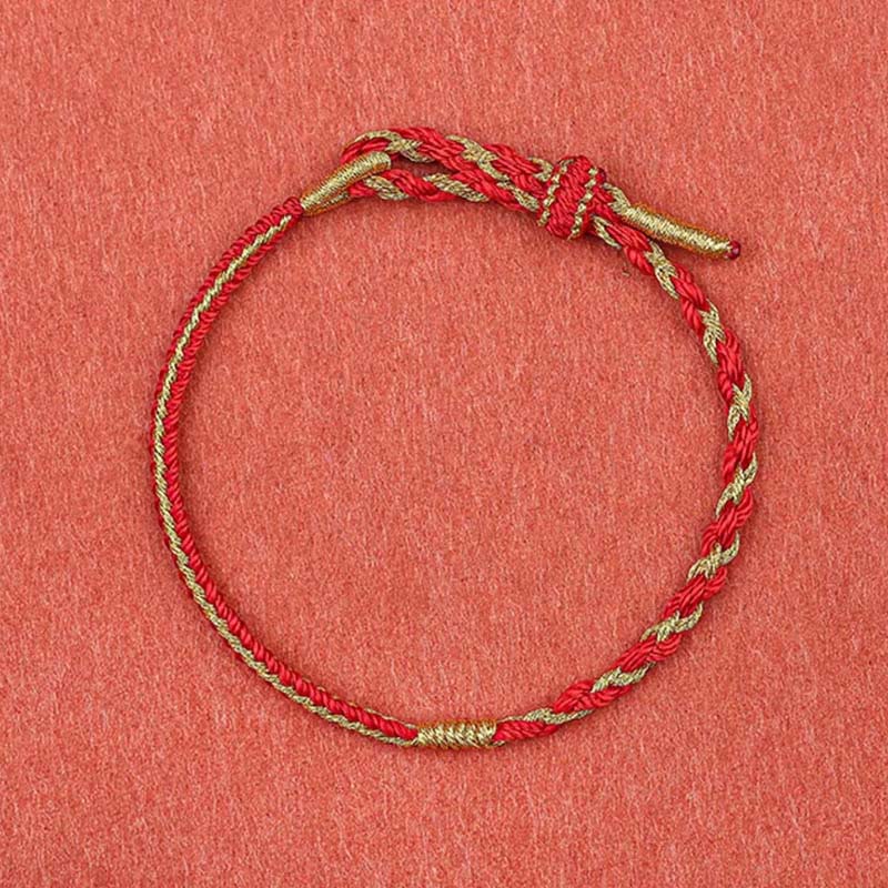 Handgemachtes rotes Schutzarmband mit chinesischem Sternzeichen