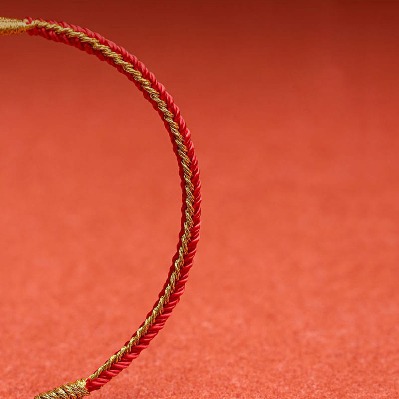 Handgemachtes rotes Schutzarmband mit chinesischem Sternzeichen