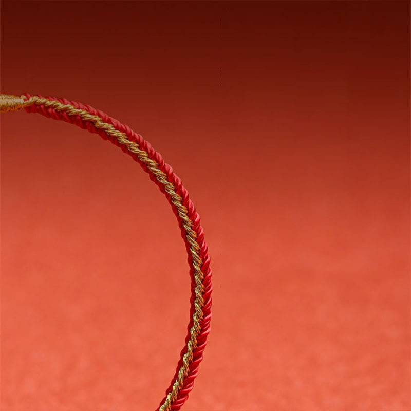 Handgemachtes rotes Schutzarmband mit chinesischem Sternzeichen