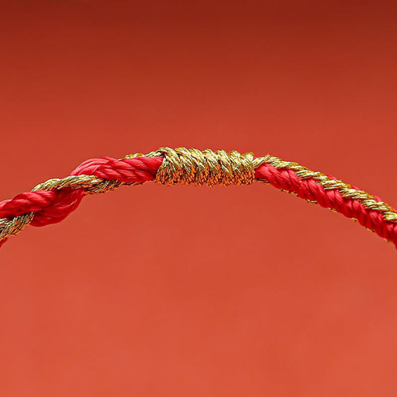 Handgemachtes rotes Schutzarmband mit chinesischem Sternzeichen