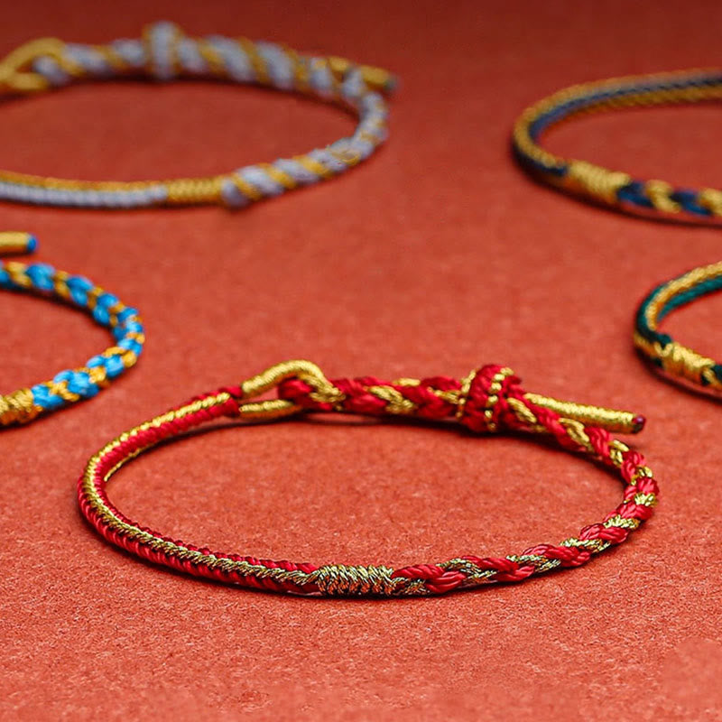 Handgemachtes rotes Schutzarmband mit chinesischem Sternzeichen