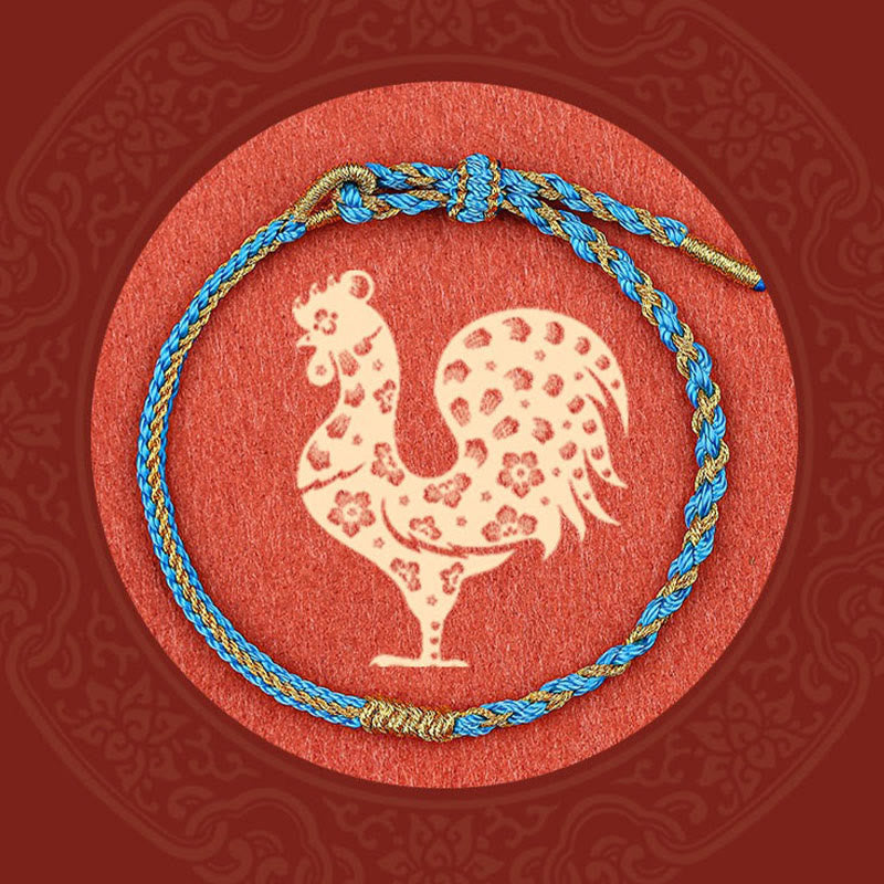 Handgemachtes rotes Schutzarmband mit chinesischem Sternzeichen
