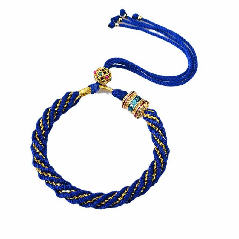 Handgefertigtes tibetisches rotes Schnurarmband für Glück und Schutz