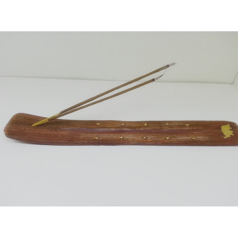 Handgemachter Räucherbrenner aus Holz | Meditationsdekoration