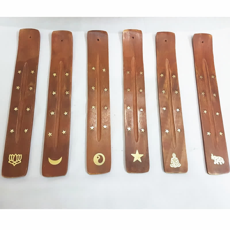 Handgemachter Räucherbrenner aus Holz | Meditationsdekoration