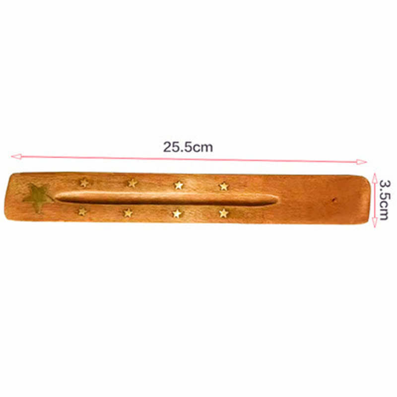 Handgemachter Räucherbrenner aus Holz | Meditationsdekoration