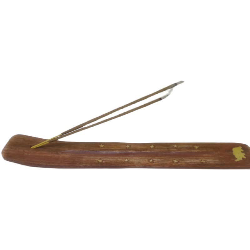Handgemachter Räucherbrenner aus Holz | Meditationsdekoration