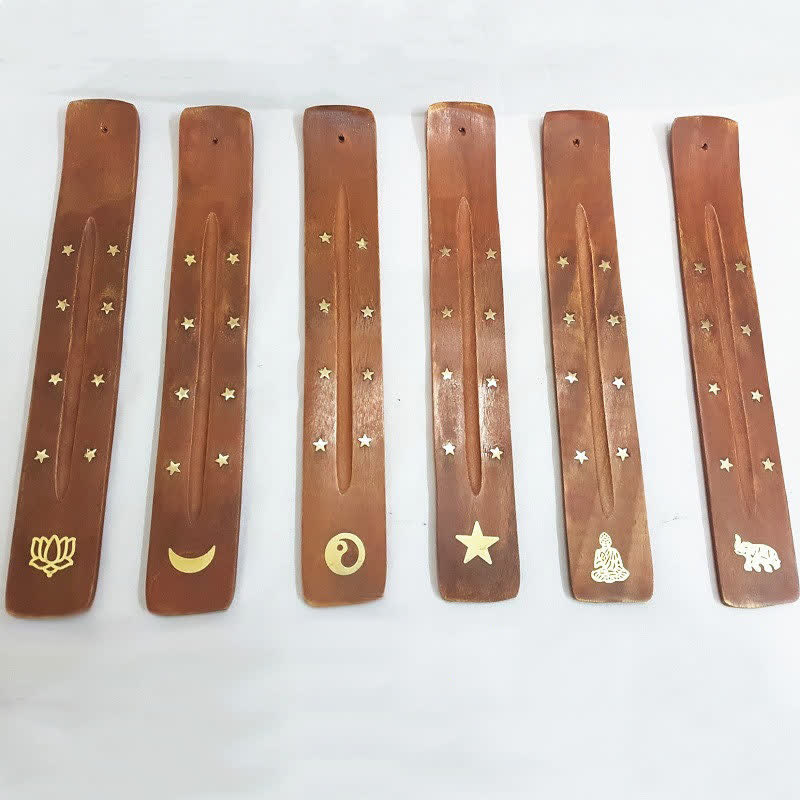 Handgemachter Räucherbrenner aus Holz | Meditationsdekoration