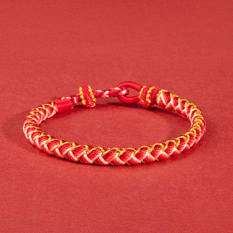 Handgemachtes Jahr des Drachen Rotes Schnur-Schutzarmband