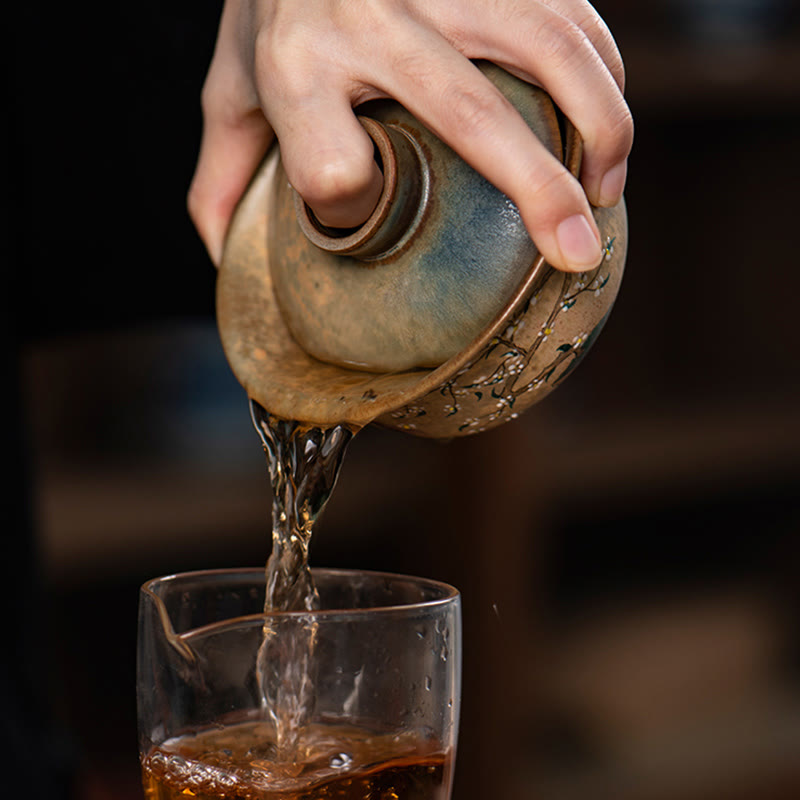 Hanfu Girl Porzellan Gaiwan Teetasse 150ml handbemalt