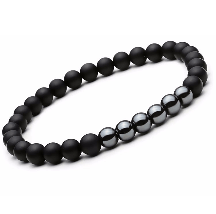 Hämatit-Achat-Schutz- und Balance-Armband-Set