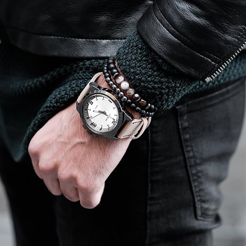 Hämatit-Achat-Schutz- und Balance-Armband-Set