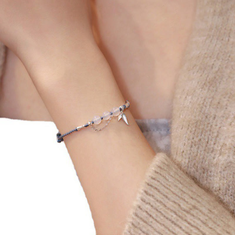 Bambusarmband aus Hetian-Jade und Chalcedon