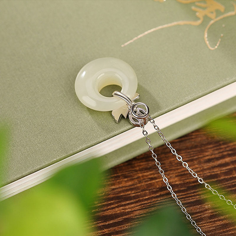 Hetian Jade Dragon Peace Buckle Halskette | Schutz &amp; Glück