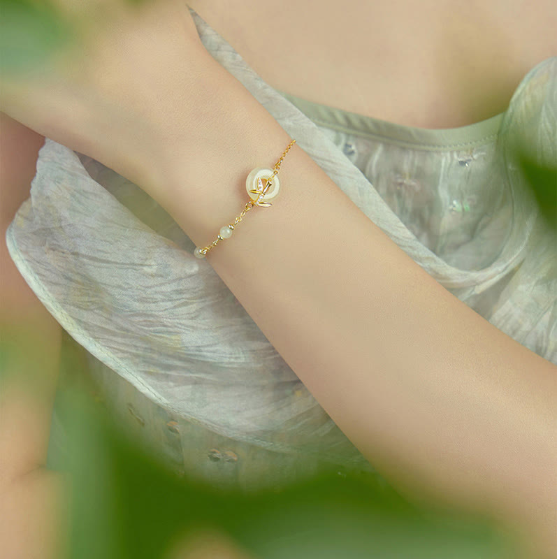 Hetian Jade Peace Buckle Armband 14-18 cm | Heilende Klänge
