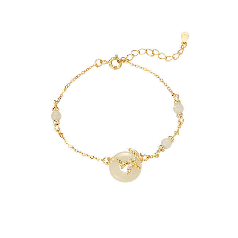 Hetian Jade Peace Buckle Armband 14-18 cm | Heilende Klänge