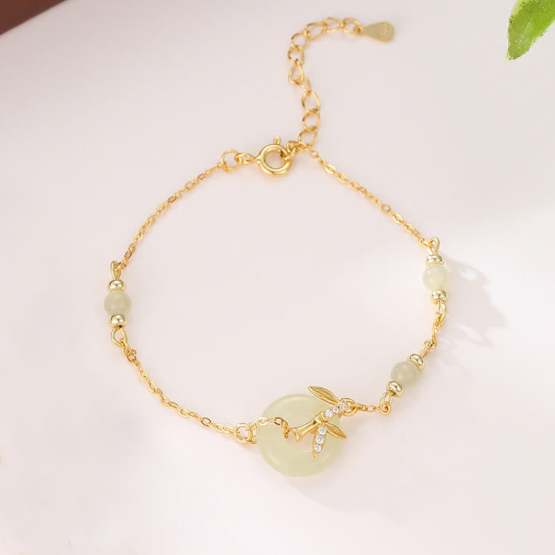 Hetian Jade Peace Buckle Armband 14-18 cm | Heilende Klänge