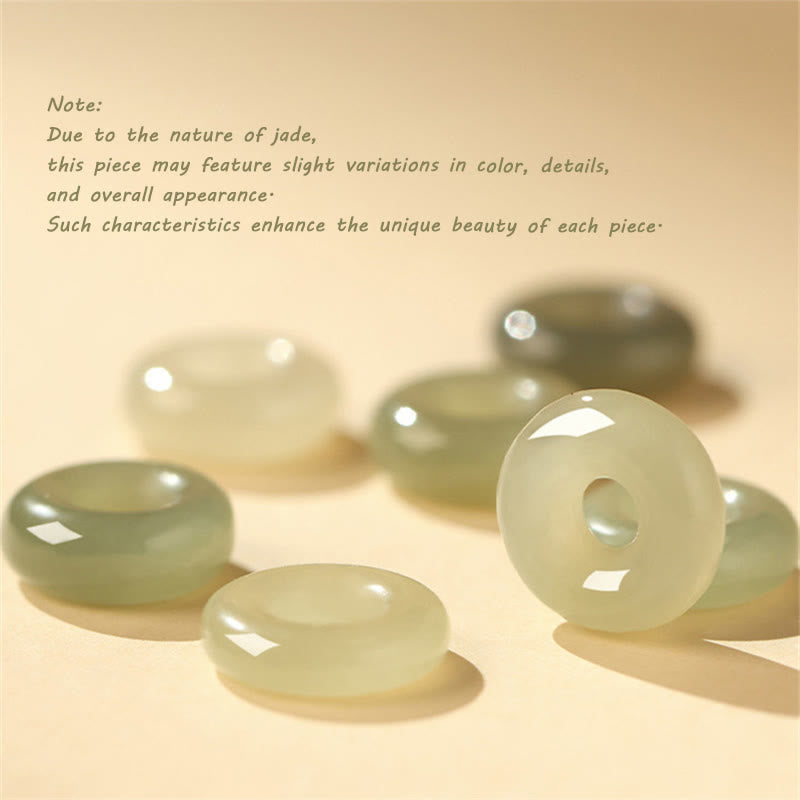 Hetian Jade Peace Buckle Rote Schnur Schutzarmband 16cm