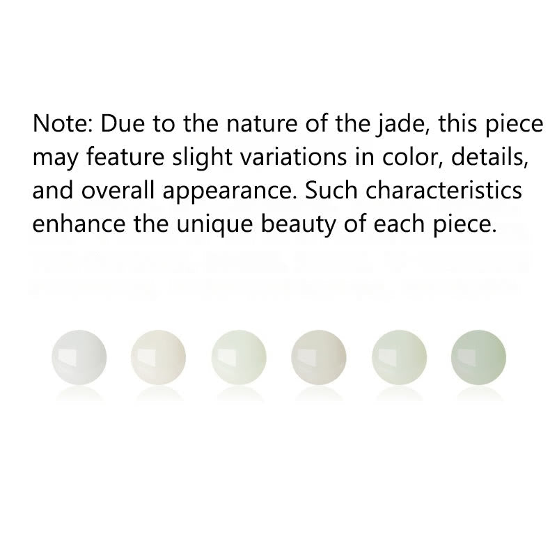 Glücksarmband aus Hetian-Jade mit Pfirsichblüte