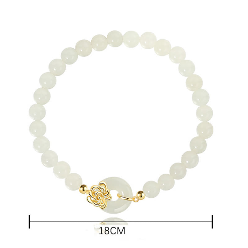 Hetian Jade Wohlstands-Friedensschnallenarmband