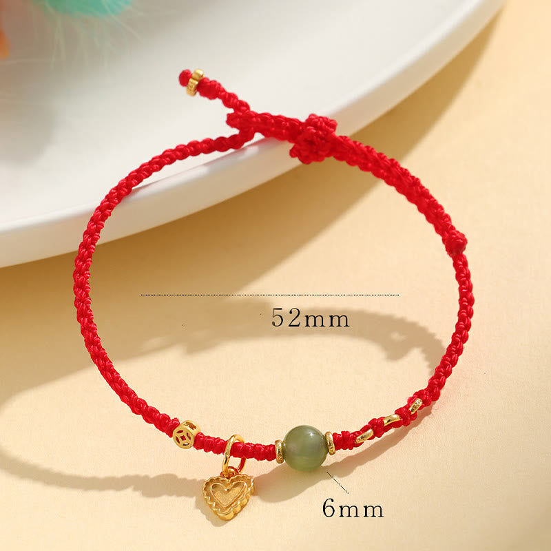 Charm-Armband aus Sterlingsilber mit Hetian-Jade