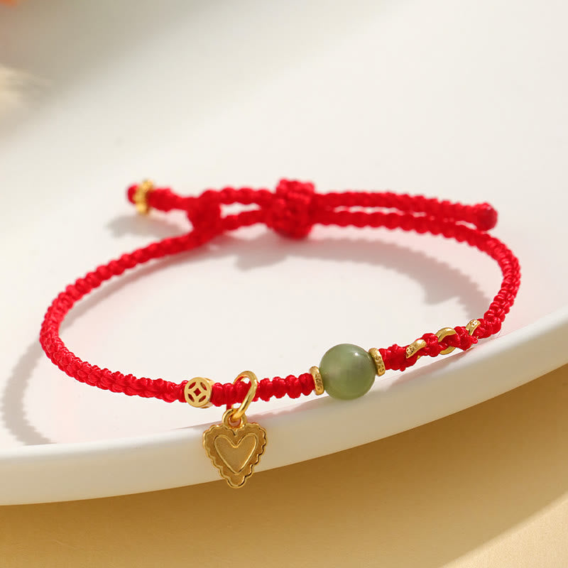 Charm-Armband aus Sterlingsilber mit Hetian-Jade