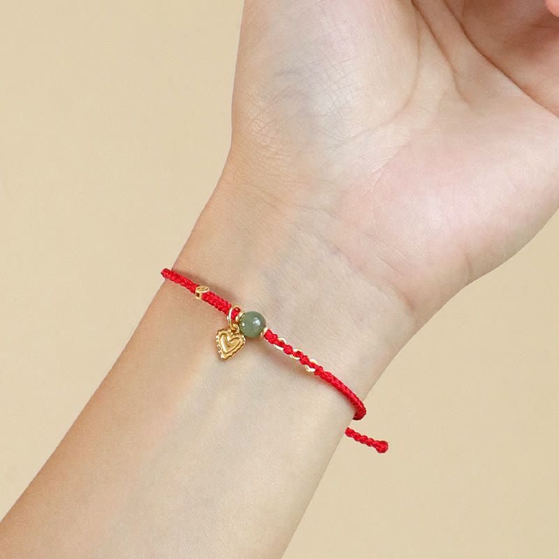 Charm-Armband aus Sterlingsilber mit Hetian-Jade