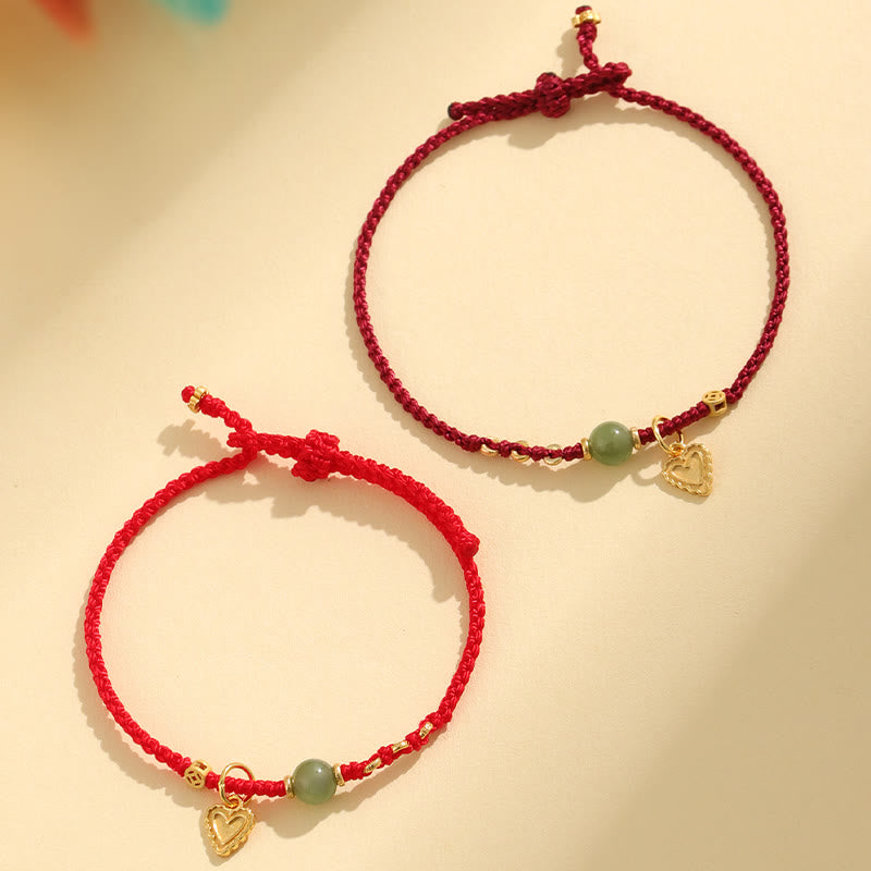 Charm-Armband aus Sterlingsilber mit Hetian-Jade