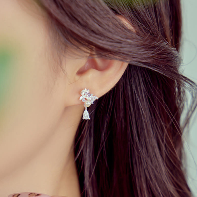 Hetian Jade Sterling Silber Ohrringe für Fülle und Ausgeglichenheit