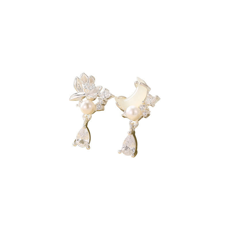 Hetian Jade Sterling Silber Ohrringe für Fülle und Ausgeglichenheit